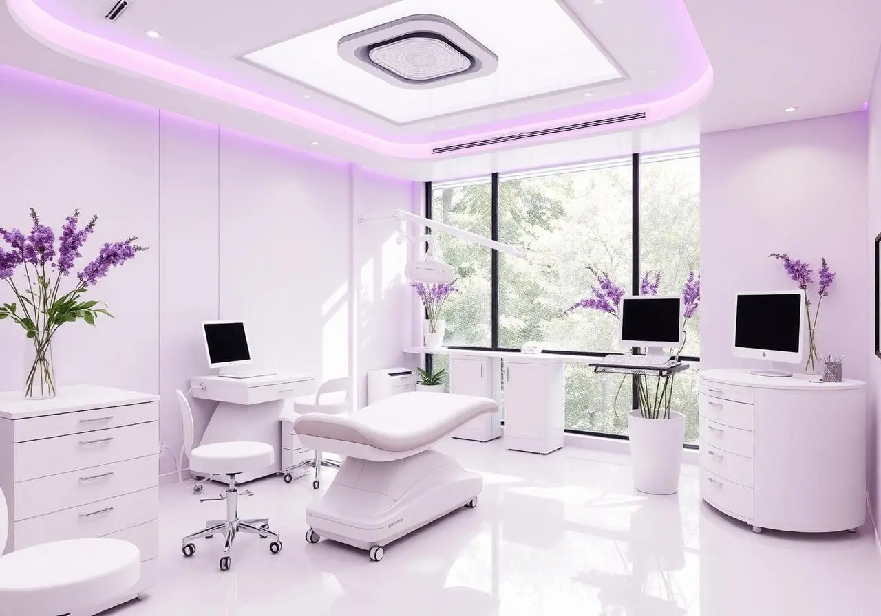 Modern dermatology clinic interior